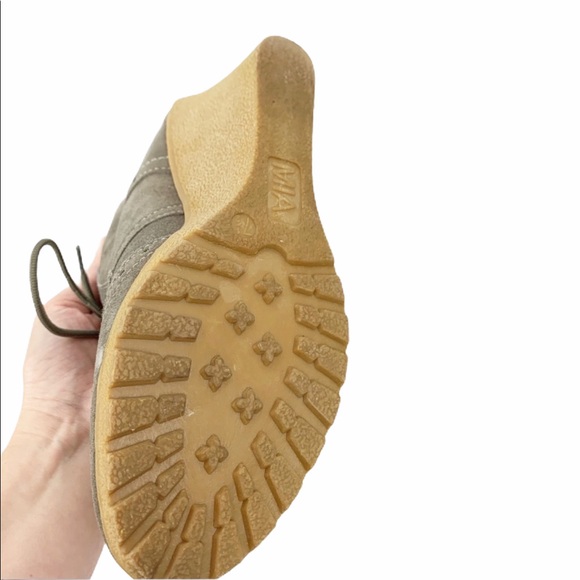 MIA Pampa Tan Suede Lace Up Leather Booties 7.5 - Picture 3 of 7